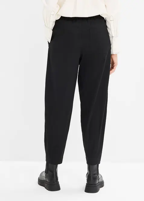 Pantalon barrel &agrave; taille &eacute;lastiqu&eacute;e, bonprix