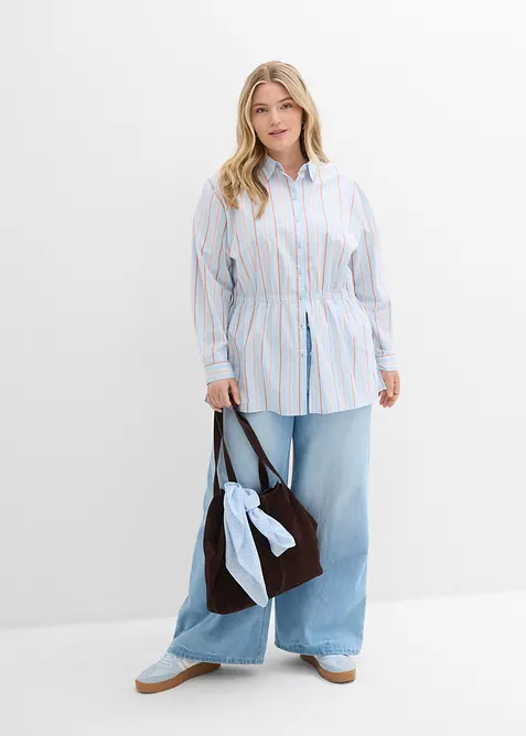 Chemisier en popeline de coton extensible, bonprix