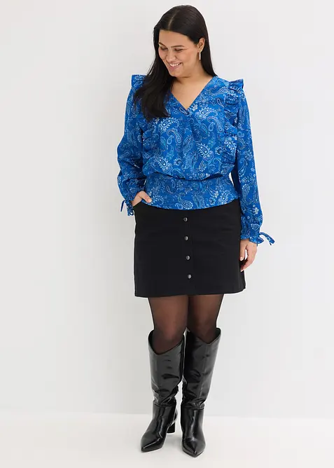 Blouse &agrave; volants et smocks, bonprix