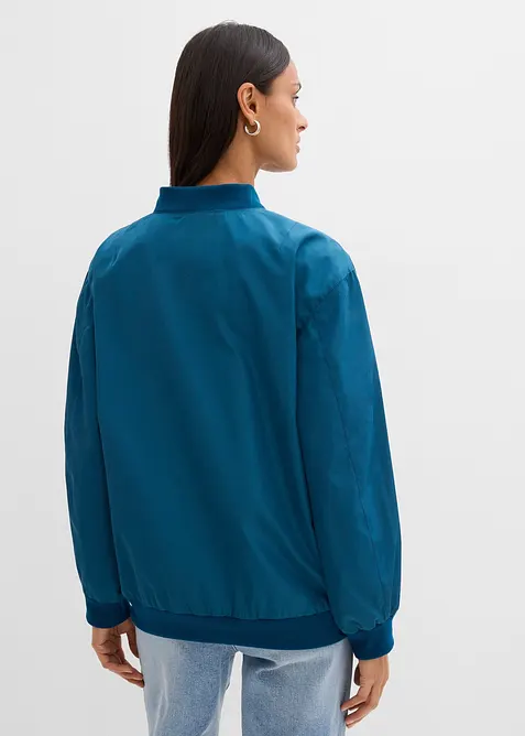 Blouson aviateur large &agrave; doublure l&eacute;opard, bonprix