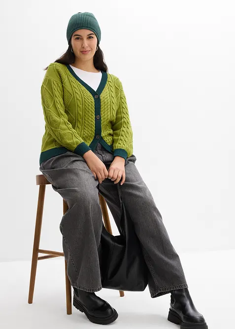 Gilet en maille 100% coton, bonprix