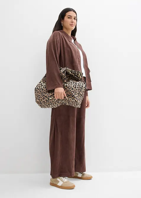 Pantalon en su&eacute;dine &agrave; taille &eacute;lastiqu&eacute;e, bonprix