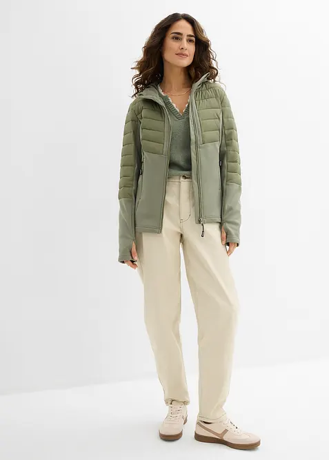 Pantalon en twill barrel, bonprix