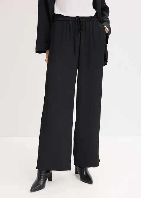 Pantalon large &agrave; taille &eacute;lastiqu&eacute;e, bonprix