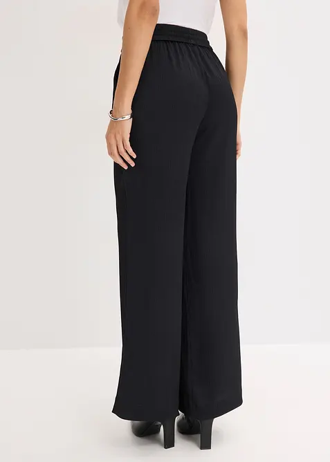 Pantalon large &agrave; taille &eacute;lastiqu&eacute;e, bonprix