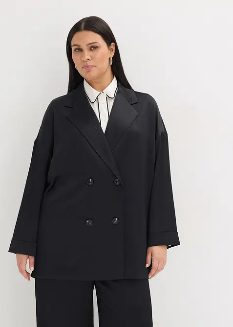 Blazer oversize et crois&eacute;, bonprix