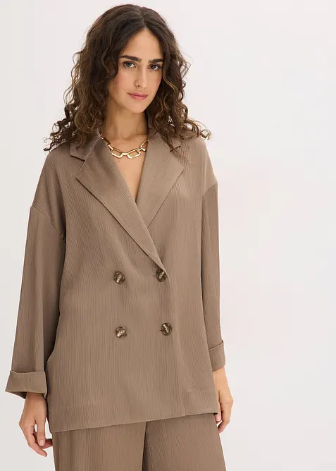 Blazer oversize et crois&eacute;, bonprix