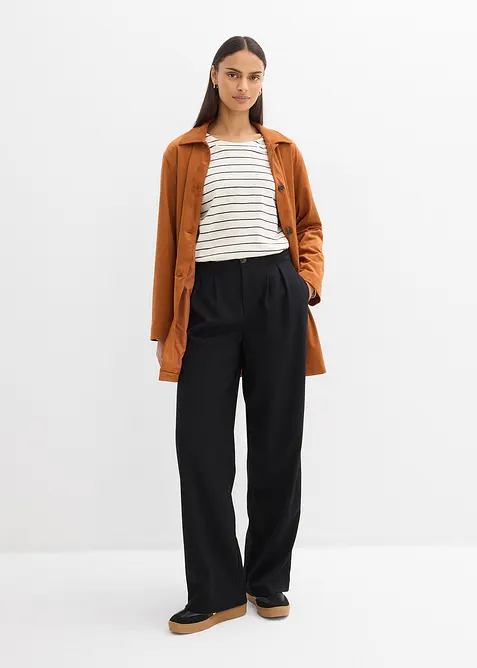 Pantalon &agrave; pinces, bonprix