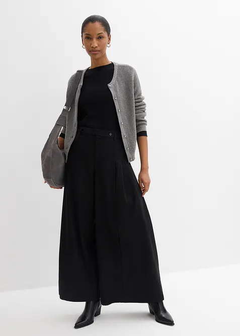 Pantalon large &agrave; taille &eacute;lastiqu&eacute;e, bonprix