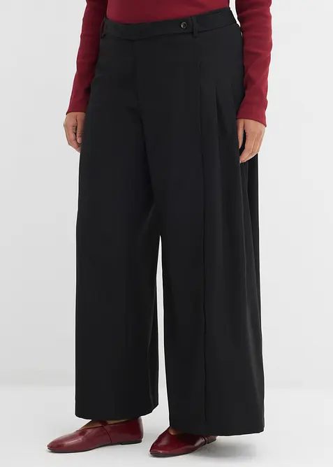 Pantalon large &agrave; taille &eacute;lastiqu&eacute;e, bonprix