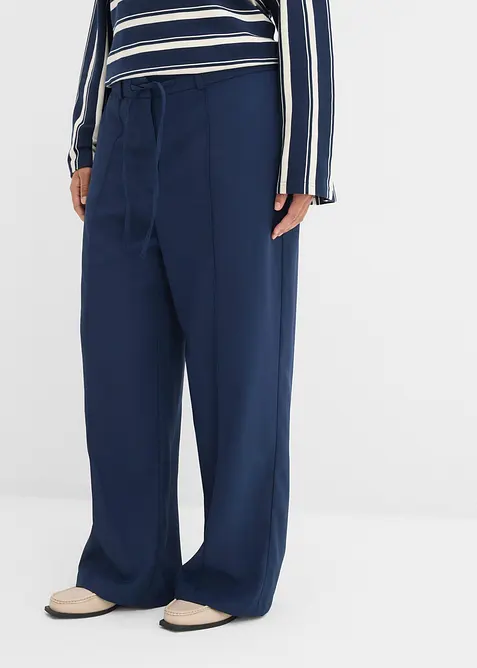 Pantalon droit &agrave; taille &eacute;lastiqu&eacute;e, bonprix