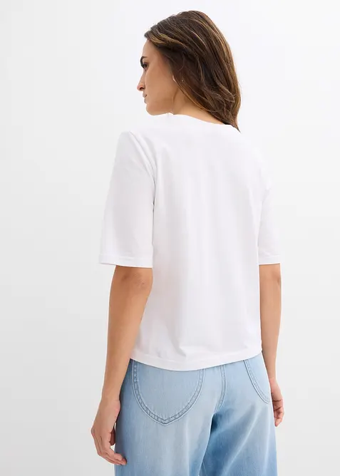 T-shirt 100% coton avec broderie, bonprix