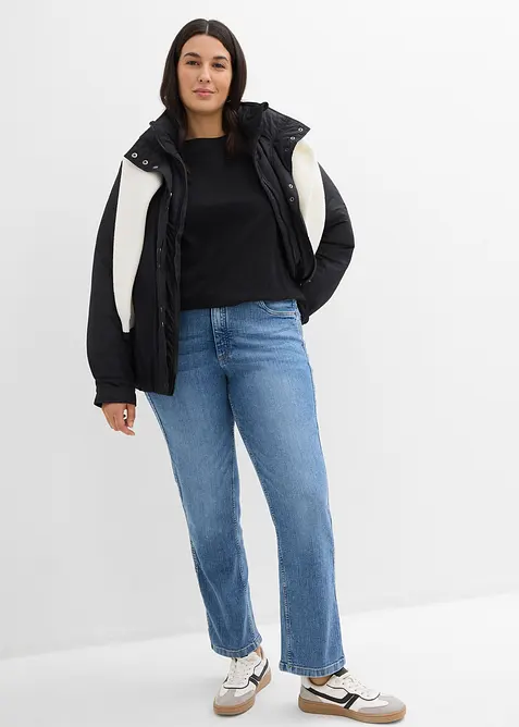 Jean droit taille haute, bonprix