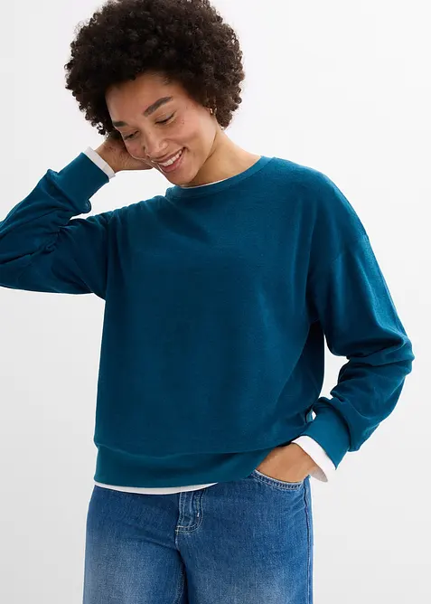 T-shirt manches longues en &eacute;ponge, bonprix