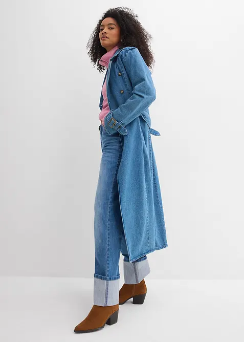 Jean large et droit, taille haute, bonprix