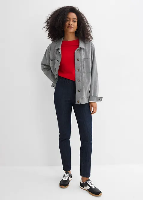 Jean slim taille haute, cropped, bonprix