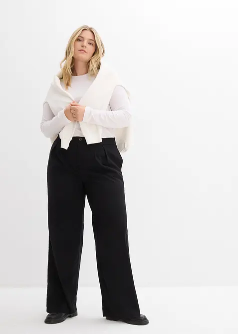 Pantalon &agrave; pinces, bonprix