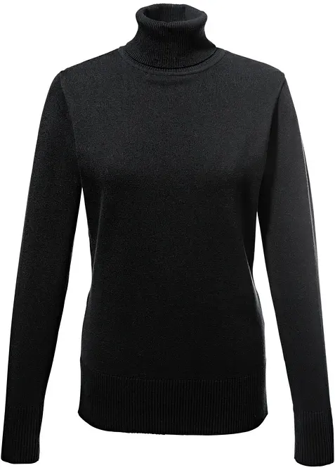 Pull col roul&eacute; basique, bonprix
