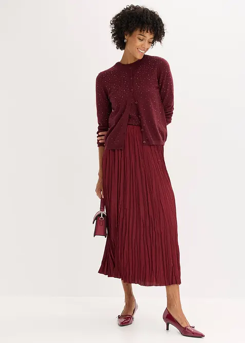 Gilet en maille avec strass, bonprix