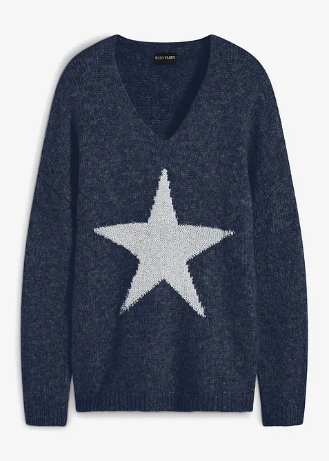 Pull motif &eacute;toile, bonprix