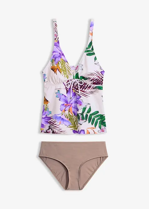 Tankini &agrave; col V (ens. 2 pces), bonprix