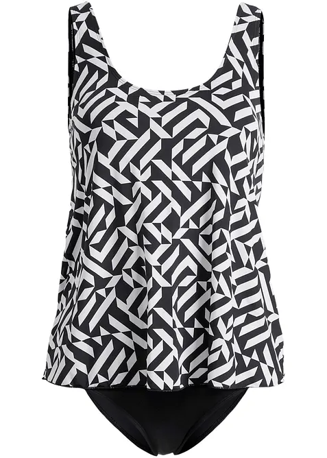 Maillot 1 pi&egrave;ce, style tankini, bonprix