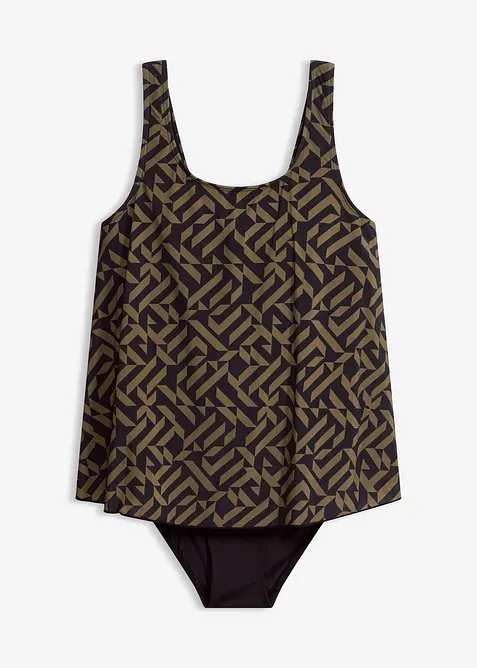 Maillot 1 pi&egrave;ce, style tankini, bonprix