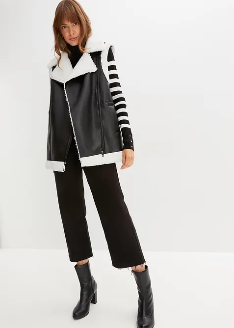 Pull col roul&eacute; en viscose m&eacute;lang&eacute;e, bonprix