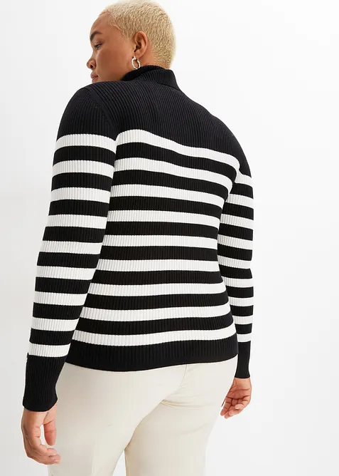 Pull col roul&eacute; en viscose m&eacute;lang&eacute;e, bonprix