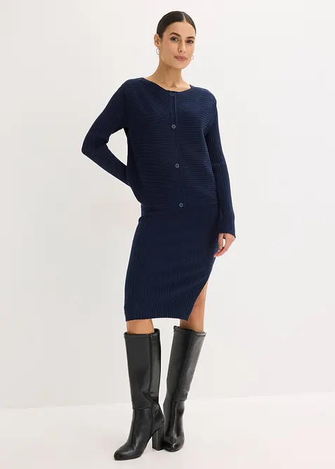 Robe en maille et gilet sans manches (ens. 2&nbsp;pces), bonprix