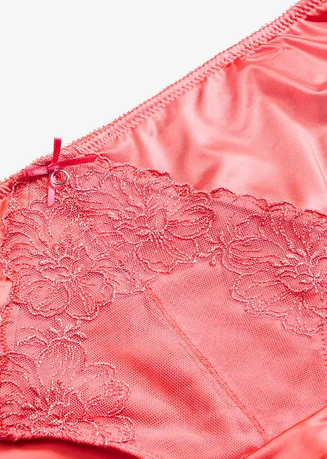 Slip maxi avec dentelle florale brillante, bonprix