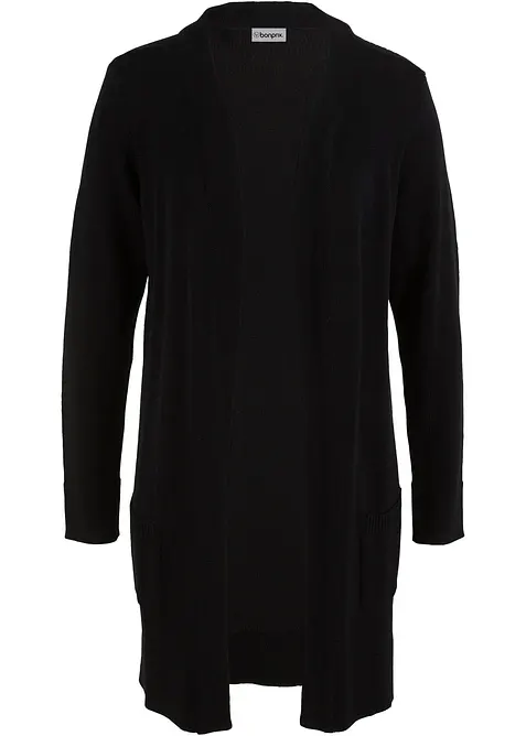 Gilet long en maille, manches longues, bonprix