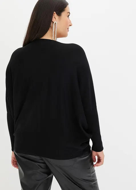 Pull en fine maille avec strass, bonprix