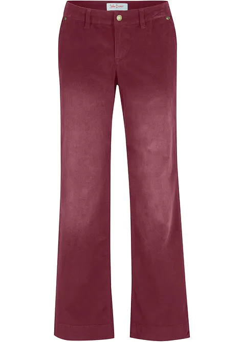 Pantalon large en velours c&ocirc;tel&eacute; extensible, bonprix