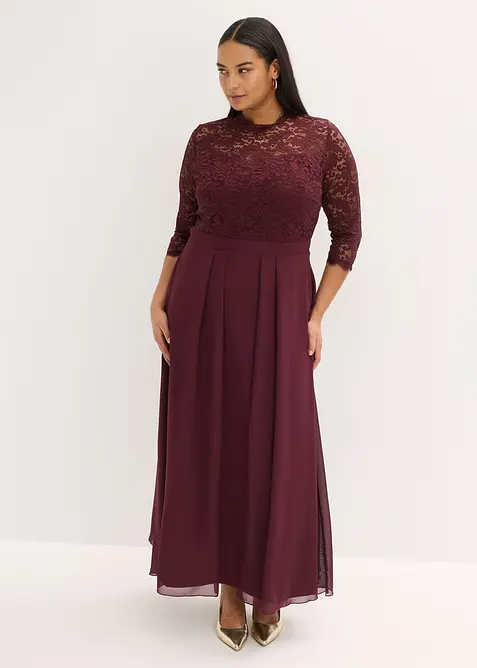 Robe longue avec dentelle, bonprix