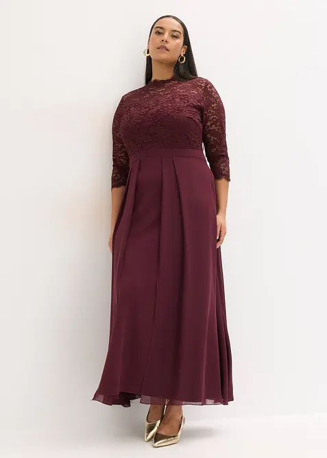 Robe longue avec dentelle, bonprix