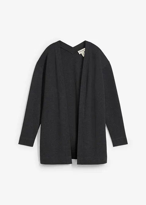 Gilet long en sweat doux, bonprix