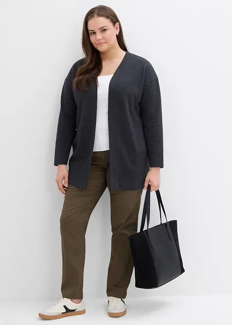 Gilet long en sweat doux, bonprix