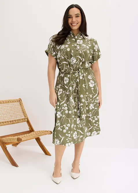 Robe-chemise imprim&eacute;e, bonprix