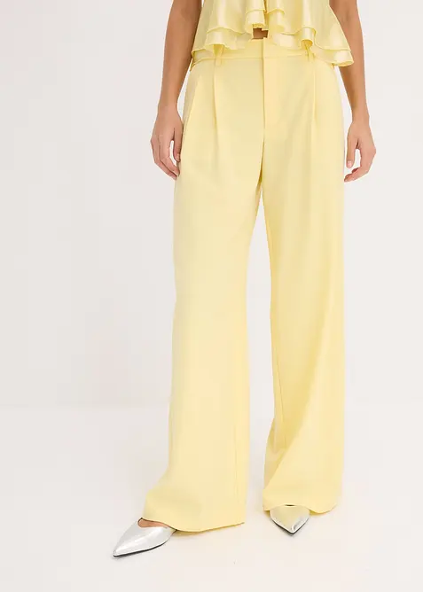 Pantalon large &agrave; pinces, bonprix