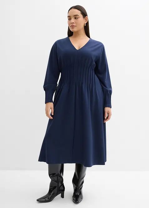 Robe confortable avec plis d&eacute;coratifs, bonprix