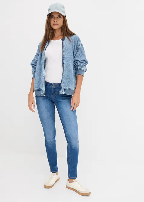 Jean skinny taille mi-haute, extensible, bonprix