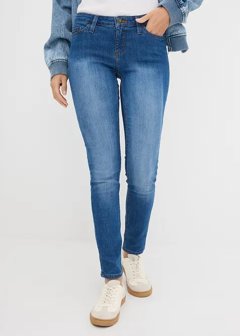 Jean skinny taille mi-haute, extensible, bonprix