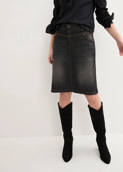 Jupe en jean extensible, bonprix