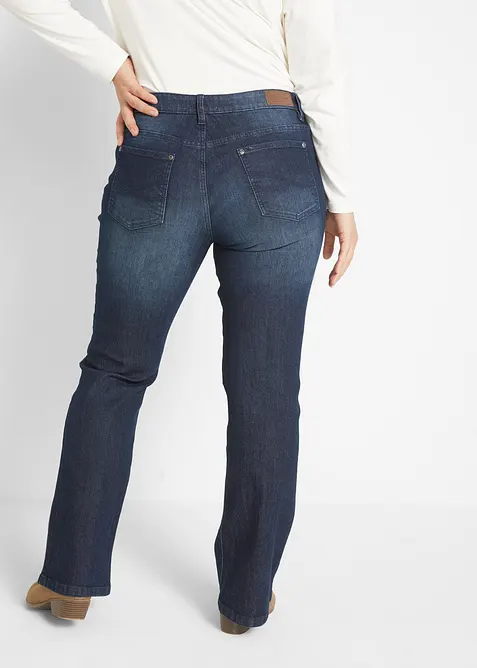 Jean bootcut taille mi-haute, extensible, bonprix