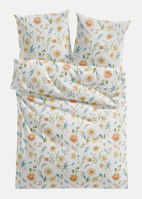 Parure de lit en coton m&eacute;lang&eacute;, bonprix