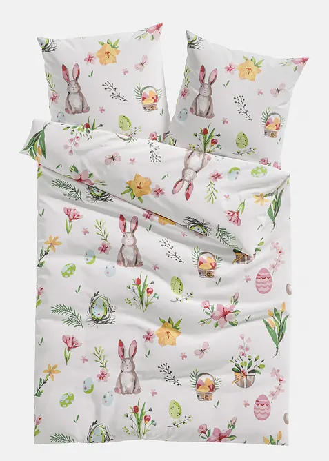 Parure de lit en coton m&eacute;lang&eacute;, bonprix