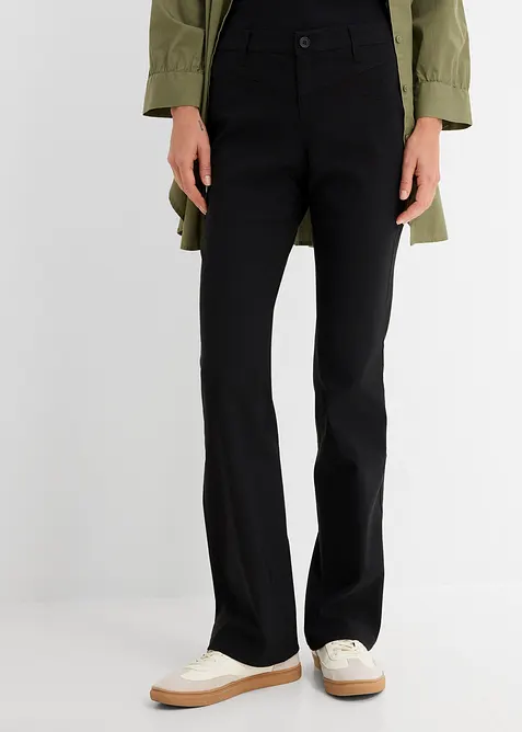 Pantalon bootcut en bengaline extensible, bonprix