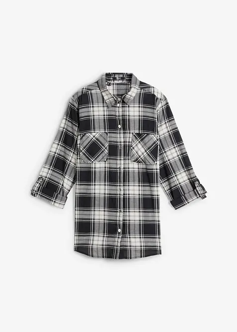 Chemisier &agrave; carreaux 100% coton, bonprix