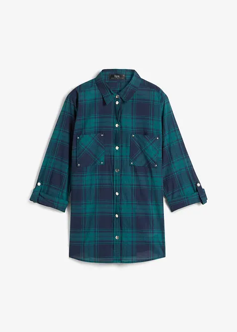 Chemisier &agrave; carreaux 100% coton, bonprix